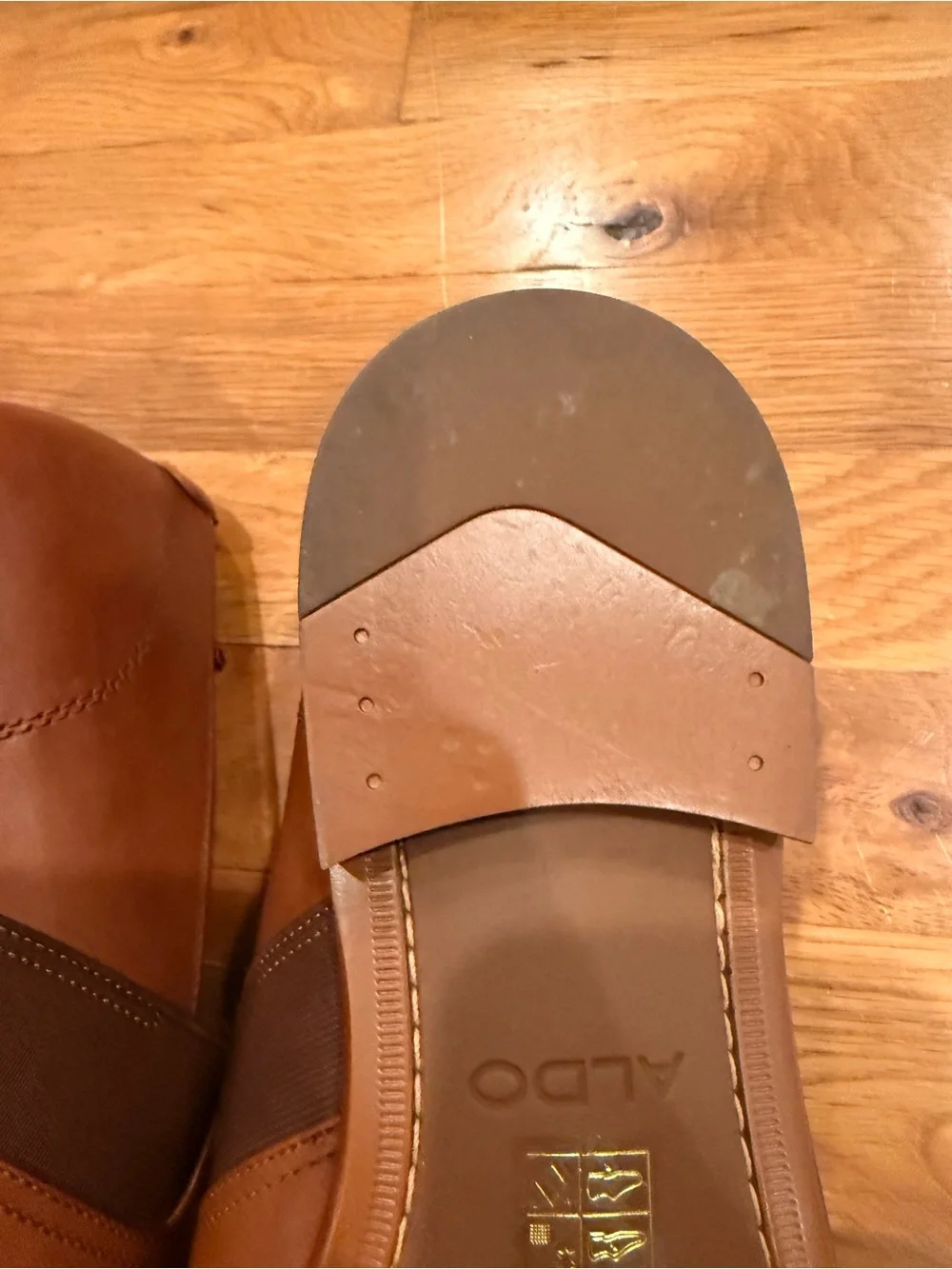 ALDO Municipo Men's Tan Slip-On Leather Loafers